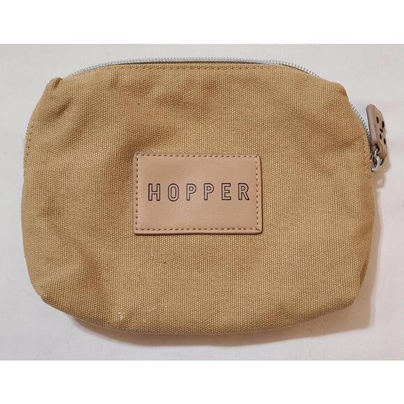 Hooper JetBlue Mint Amenity Kit Brown Toiletry Organizer Pouch Case BAG ONLY EUC - Picture 1 of 5